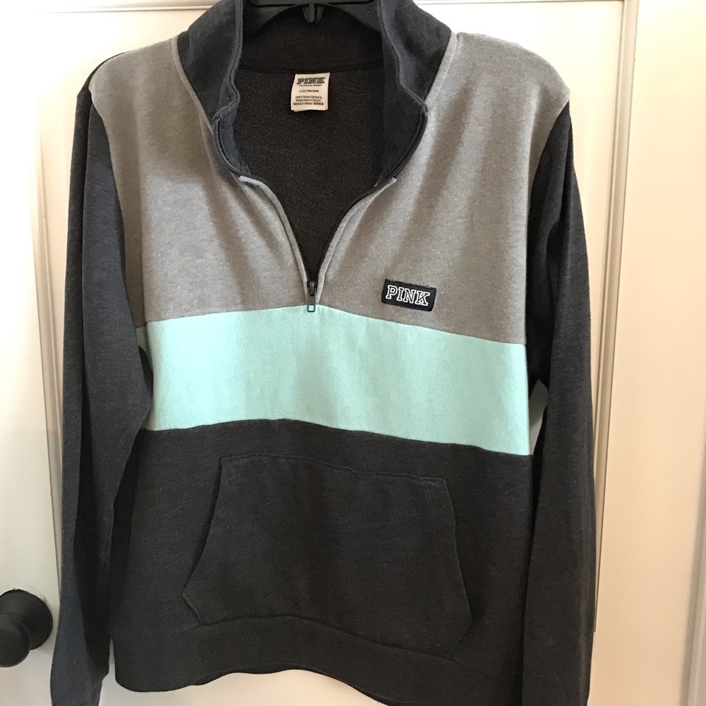 PINK Striped Sweatshirt